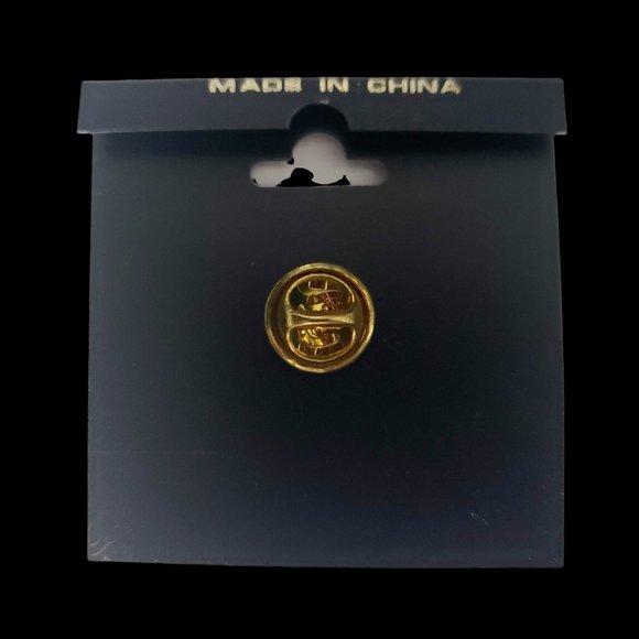 2002 Salt Lake City Olympics USA & Olympic Crossed Flags Hat or Lapel Pin - Picture 3 of 3